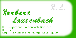 norbert lautenbach business card